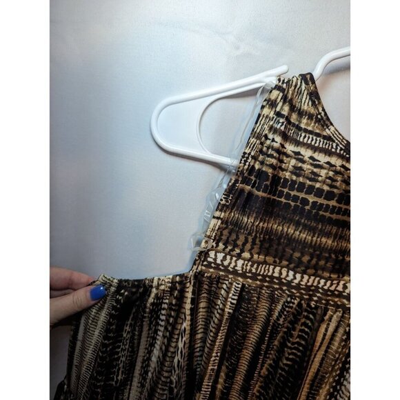 Robert Louis Women's Brown Bell Sleeve Cold Shoulder Top Size Small NWT RN87348 - Picture 9 of 15